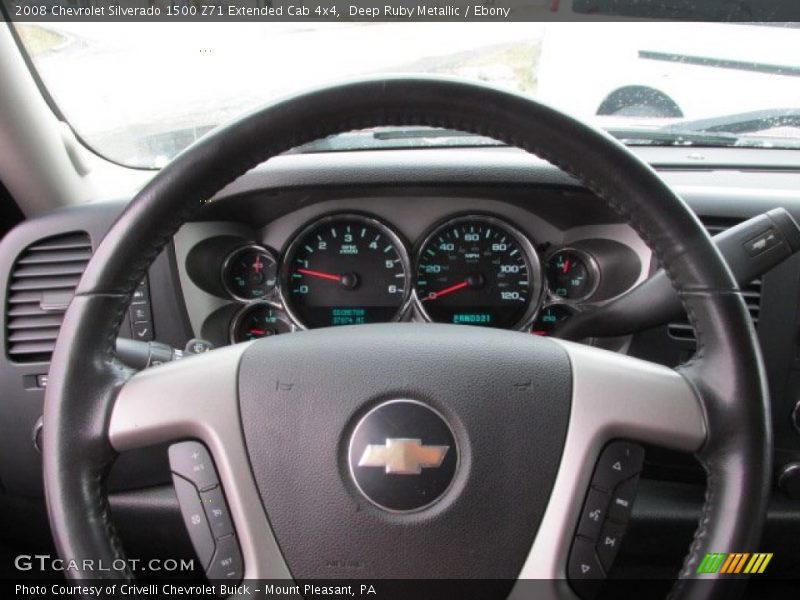 Deep Ruby Metallic / Ebony 2008 Chevrolet Silverado 1500 Z71 Extended Cab 4x4