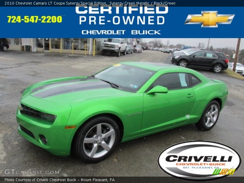 Synergy Green Metallic / Black/Green 2010 Chevrolet Camaro LT Coupe Synergy Special Edition