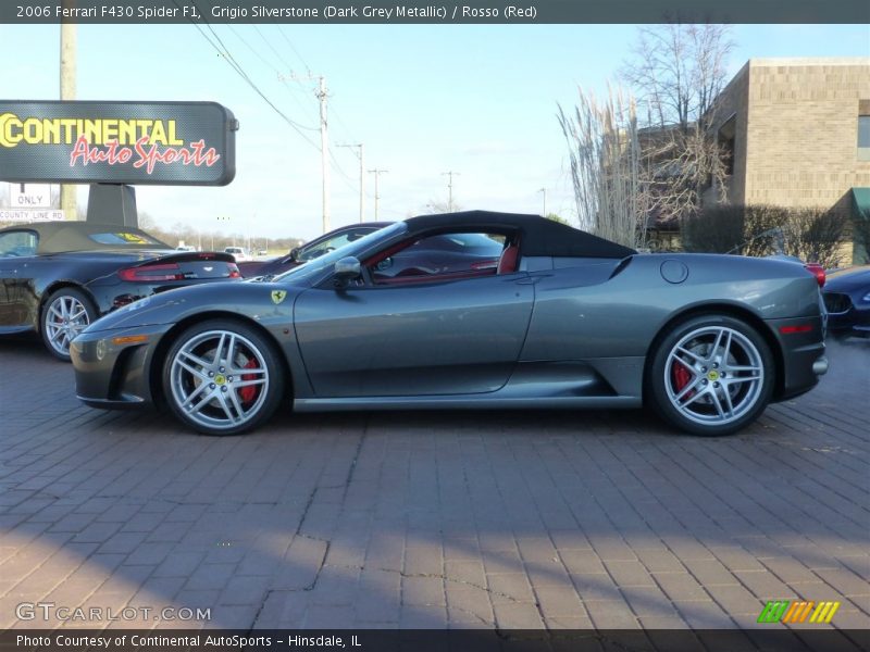 Grigio Silverstone (Dark Grey Metallic) / Rosso (Red) 2006 Ferrari F430 Spider F1