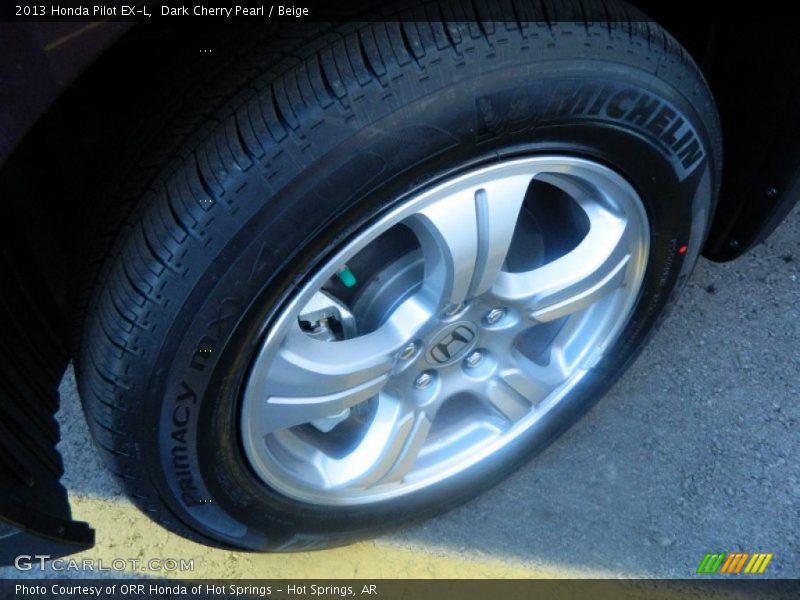 Dark Cherry Pearl / Beige 2013 Honda Pilot EX-L