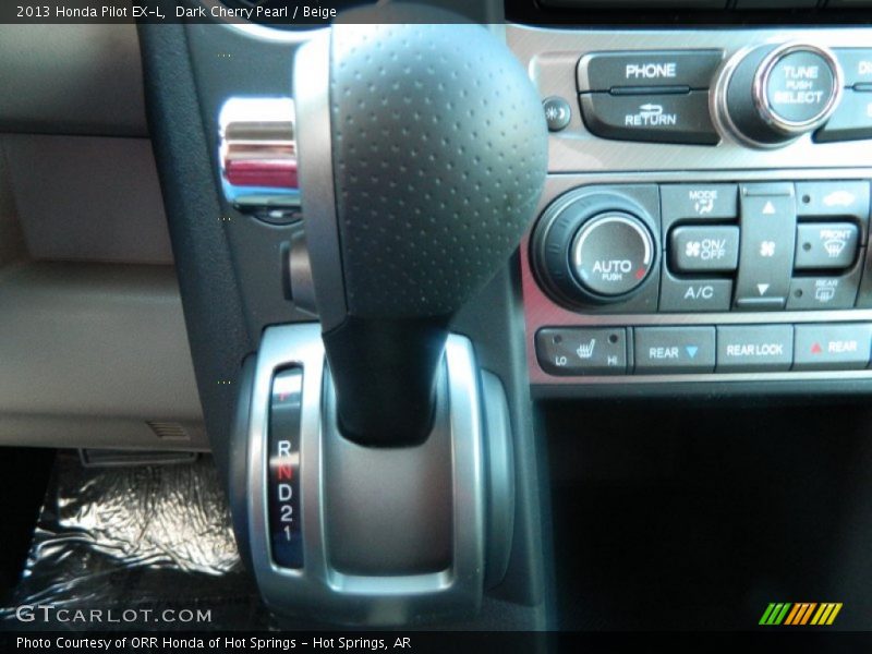 Dark Cherry Pearl / Beige 2013 Honda Pilot EX-L
