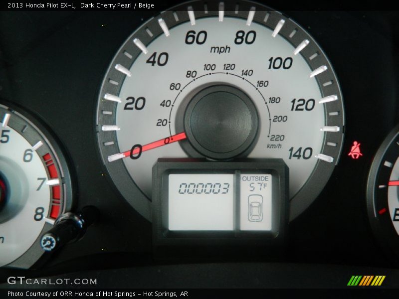 Dark Cherry Pearl / Beige 2013 Honda Pilot EX-L