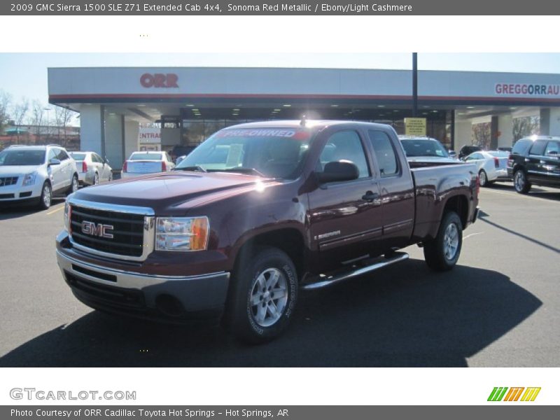 Sonoma Red Metallic / Ebony/Light Cashmere 2009 GMC Sierra 1500 SLE Z71 Extended Cab 4x4