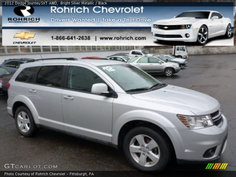 Bright Silver Metallic / Black 2012 Dodge Journey SXT AWD