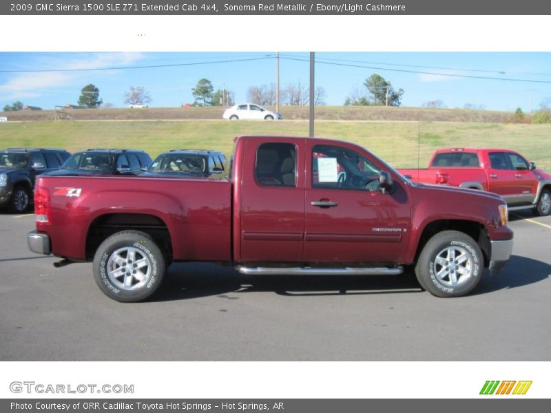 Sonoma Red Metallic / Ebony/Light Cashmere 2009 GMC Sierra 1500 SLE Z71 Extended Cab 4x4