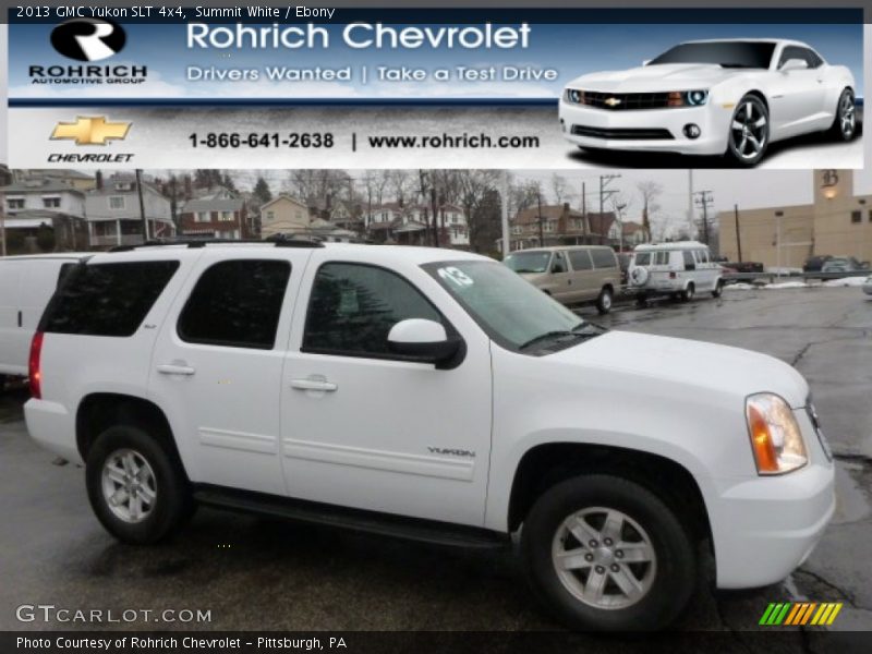 Summit White / Ebony 2013 GMC Yukon SLT 4x4