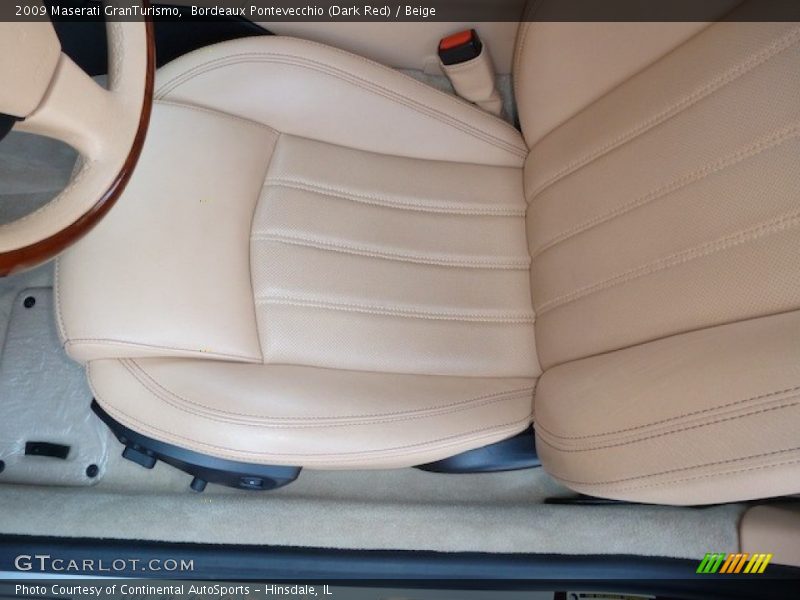 Bordeaux Pontevecchio (Dark Red) / Beige 2009 Maserati GranTurismo