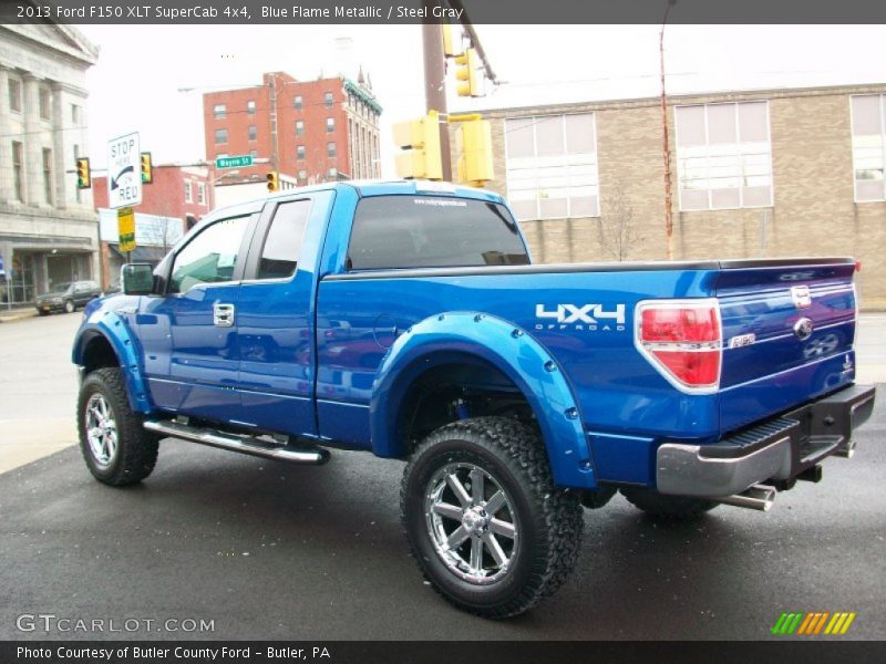 Blue Flame Metallic / Steel Gray 2013 Ford F150 XLT SuperCab 4x4