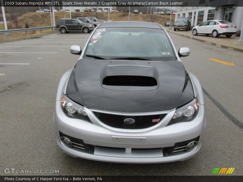 Spark Silver Metallic / Graphite Gray Alcantara/Carbon Black Leather 2009 Subaru Impreza WRX STi