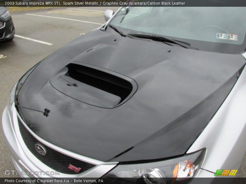 Spark Silver Metallic / Graphite Gray Alcantara/Carbon Black Leather 2009 Subaru Impreza WRX STi