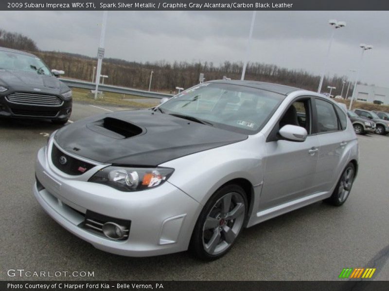 Spark Silver Metallic / Graphite Gray Alcantara/Carbon Black Leather 2009 Subaru Impreza WRX STi