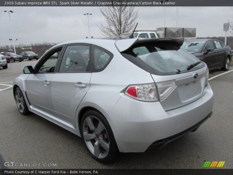 Spark Silver Metallic / Graphite Gray Alcantara/Carbon Black Leather 2009 Subaru Impreza WRX STi