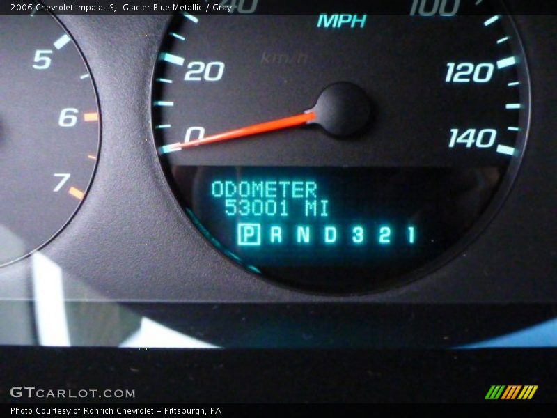 Glacier Blue Metallic / Gray 2006 Chevrolet Impala LS