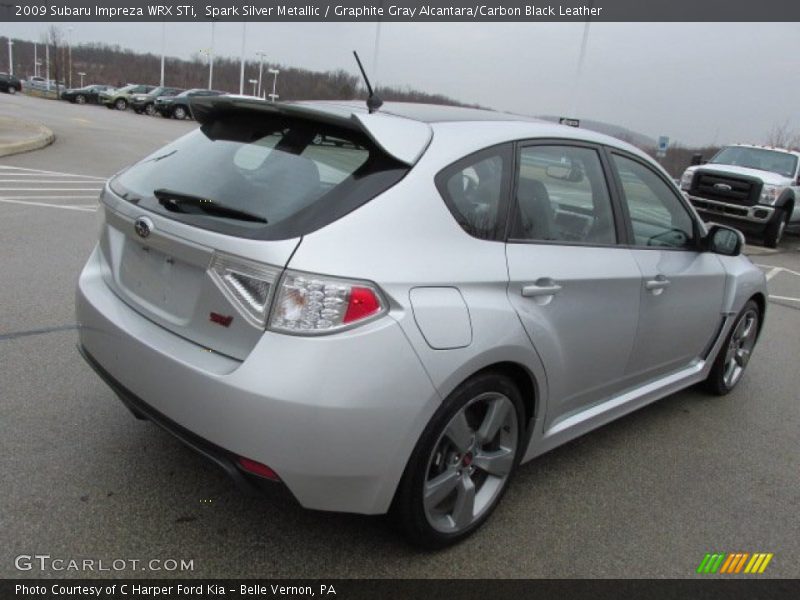 Spark Silver Metallic / Graphite Gray Alcantara/Carbon Black Leather 2009 Subaru Impreza WRX STi