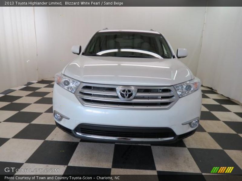 Blizzard White Pearl / Sand Beige 2013 Toyota Highlander Limited