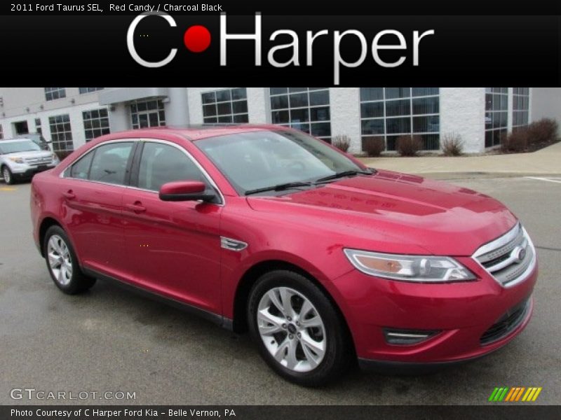 Red Candy / Charcoal Black 2011 Ford Taurus SEL