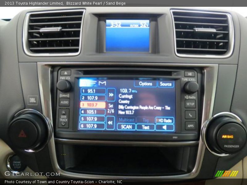 Blizzard White Pearl / Sand Beige 2013 Toyota Highlander Limited
