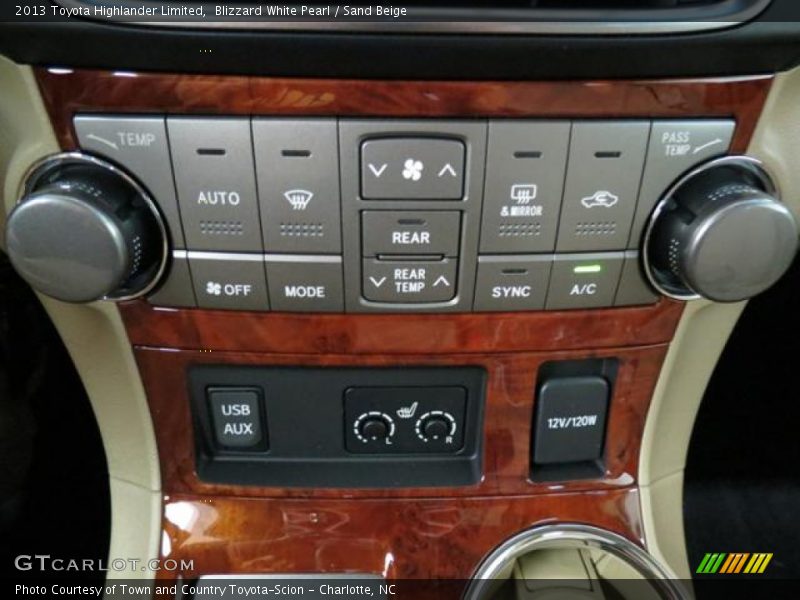 Controls of 2013 Highlander Limited