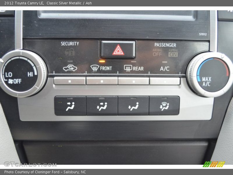 Controls of 2012 Camry LE