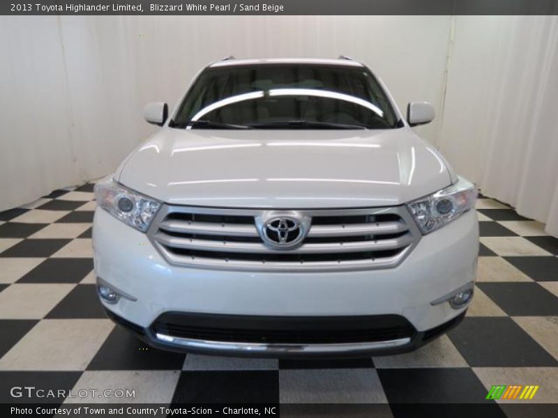 Blizzard White Pearl / Sand Beige 2013 Toyota Highlander Limited