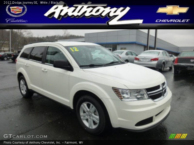 White / Black 2012 Dodge Journey SE
