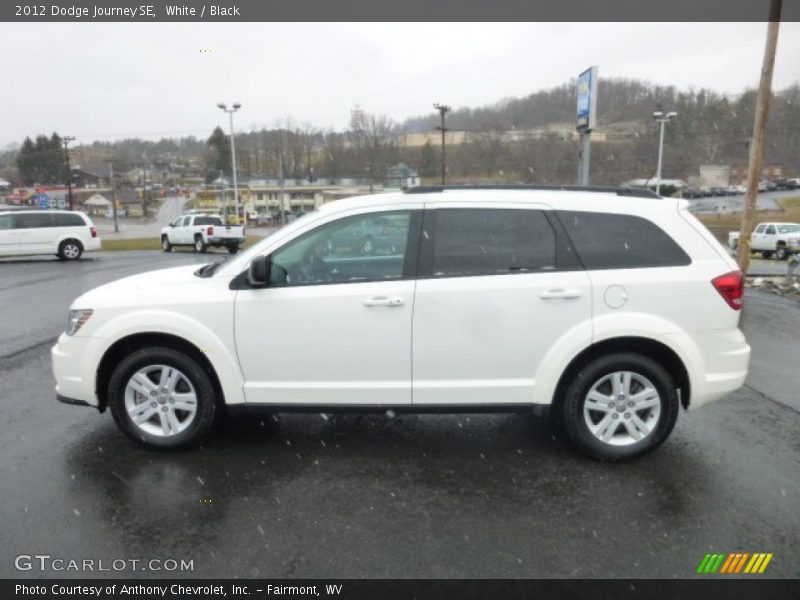 White / Black 2012 Dodge Journey SE