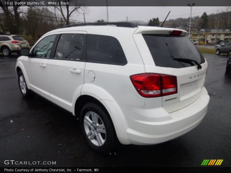 White / Black 2012 Dodge Journey SE