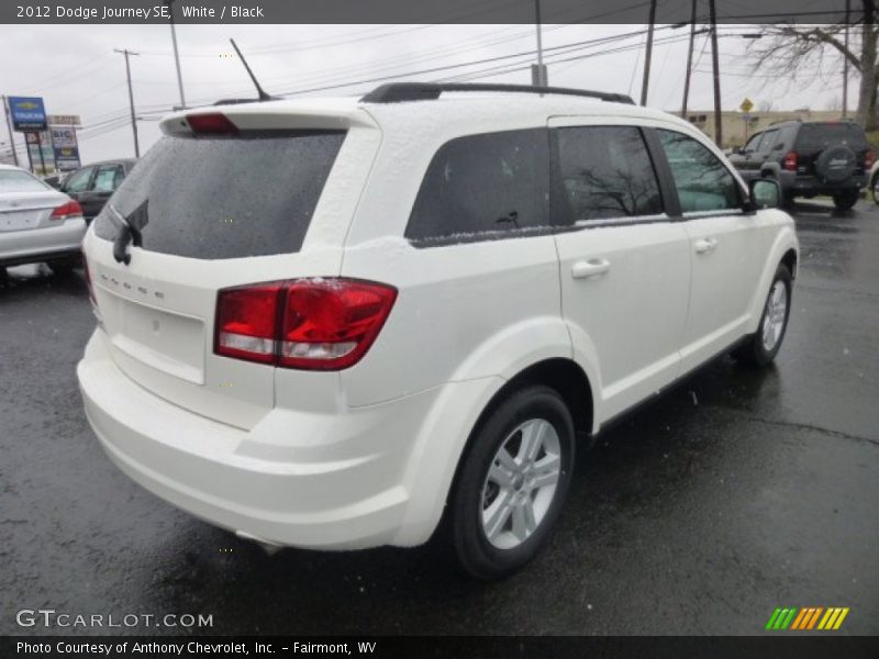 White / Black 2012 Dodge Journey SE