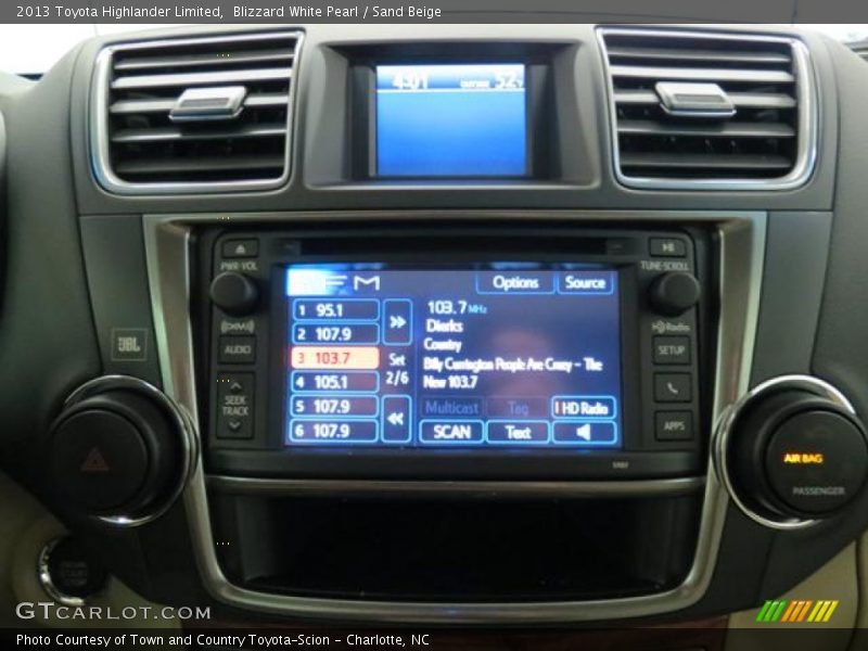 Blizzard White Pearl / Sand Beige 2013 Toyota Highlander Limited