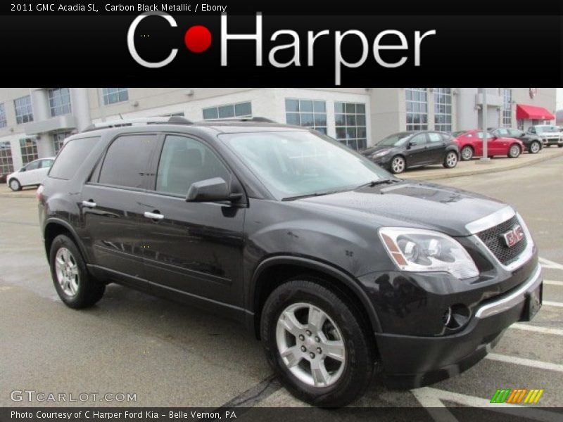 Carbon Black Metallic / Ebony 2011 GMC Acadia SL