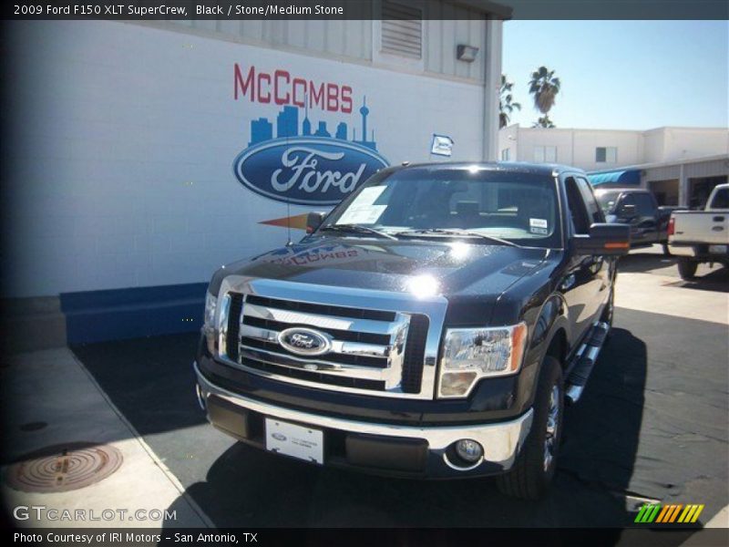 Black / Stone/Medium Stone 2009 Ford F150 XLT SuperCrew