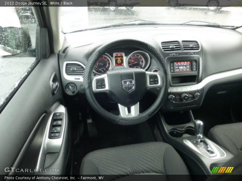 White / Black 2012 Dodge Journey SE