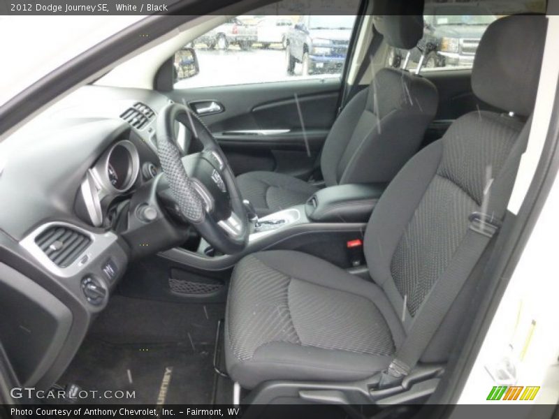 White / Black 2012 Dodge Journey SE