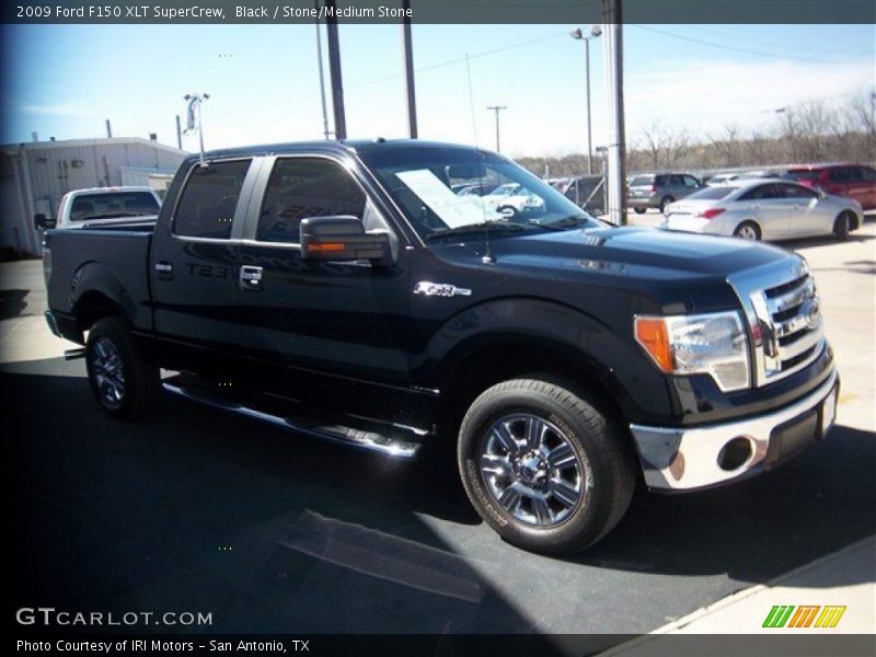 Black / Stone/Medium Stone 2009 Ford F150 XLT SuperCrew