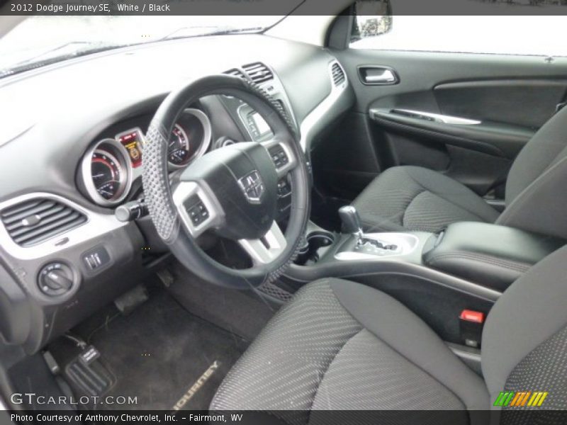 White / Black 2012 Dodge Journey SE