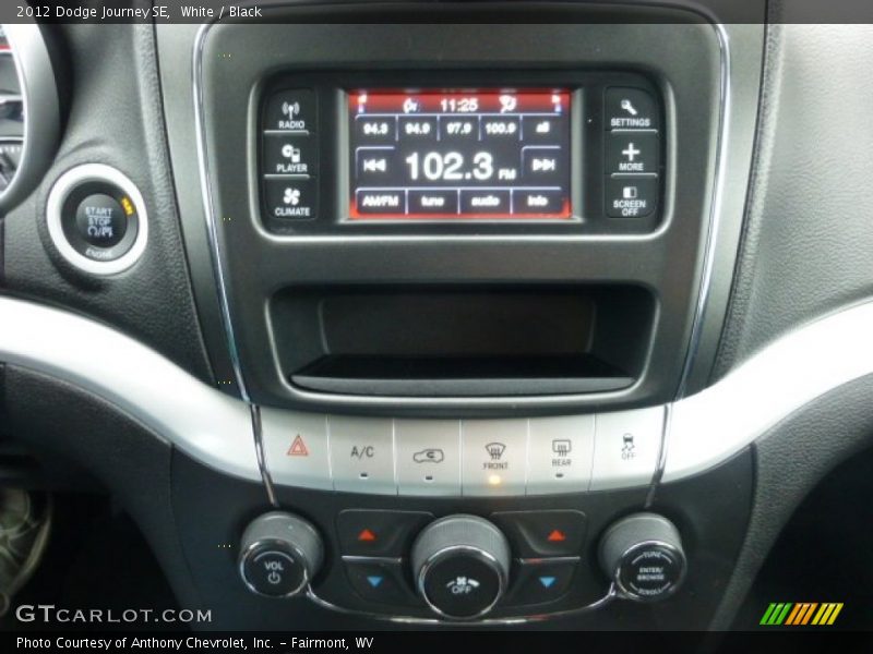 White / Black 2012 Dodge Journey SE