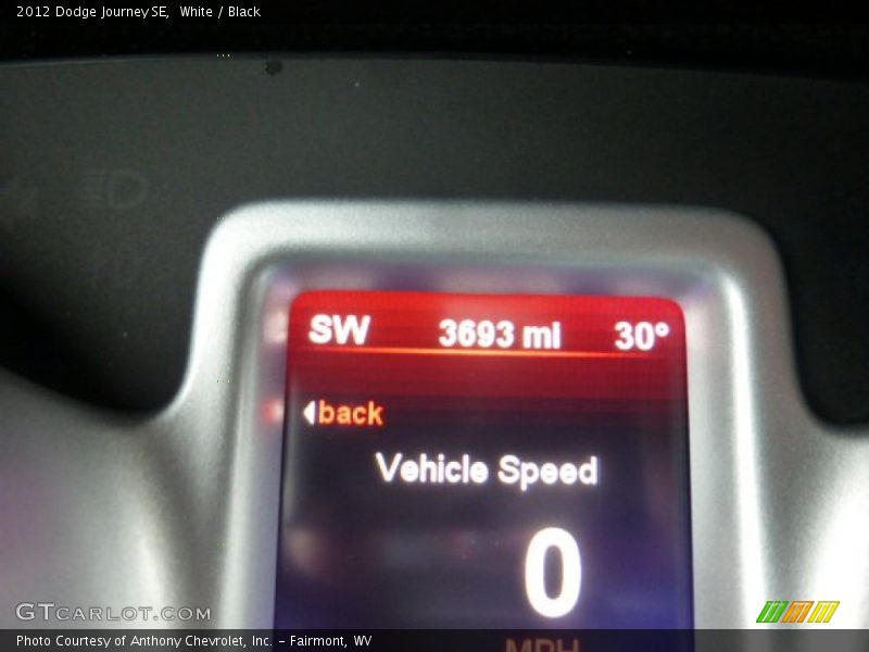 White / Black 2012 Dodge Journey SE