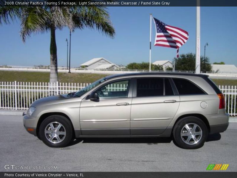 Light Sandstone Metallic Clearcoat / Pastel Slate Gray 2008 Chrysler Pacifica Touring S Package