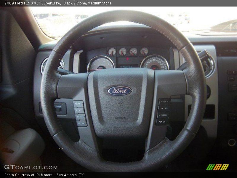 Black / Stone/Medium Stone 2009 Ford F150 XLT SuperCrew
