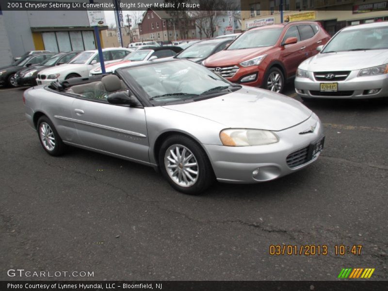 Bright Silver Metallic / Taupe 2001 Chrysler Sebring LXi Convertible