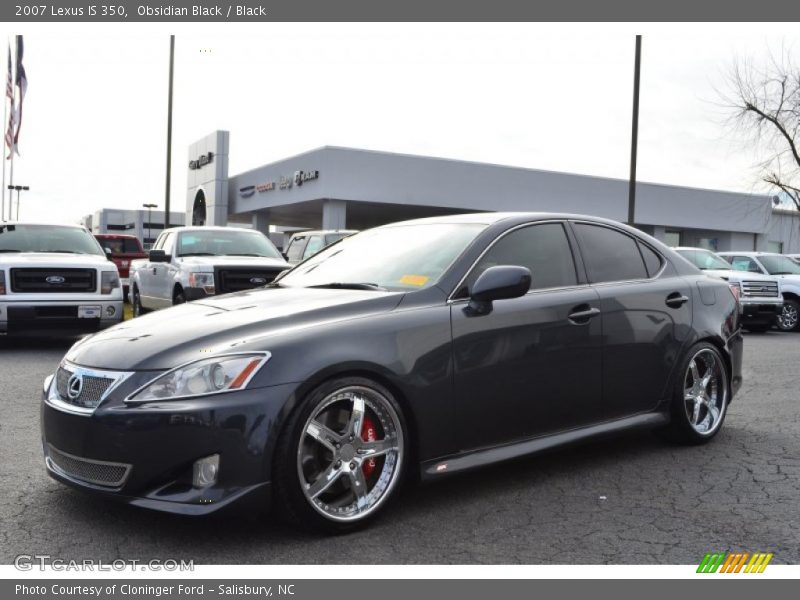 Obsidian Black / Black 2007 Lexus IS 350