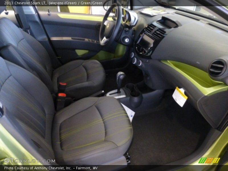 Jalapeno (Green) / Green/Green 2013 Chevrolet Spark LT