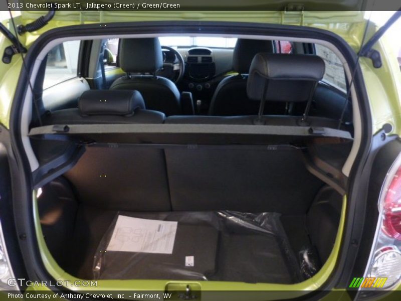Jalapeno (Green) / Green/Green 2013 Chevrolet Spark LT