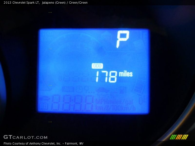 Jalapeno (Green) / Green/Green 2013 Chevrolet Spark LT