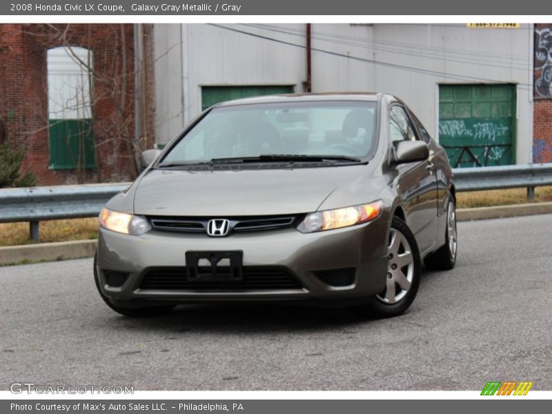 Galaxy Gray Metallic / Gray 2008 Honda Civic LX Coupe