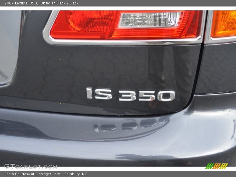 Obsidian Black / Black 2007 Lexus IS 350