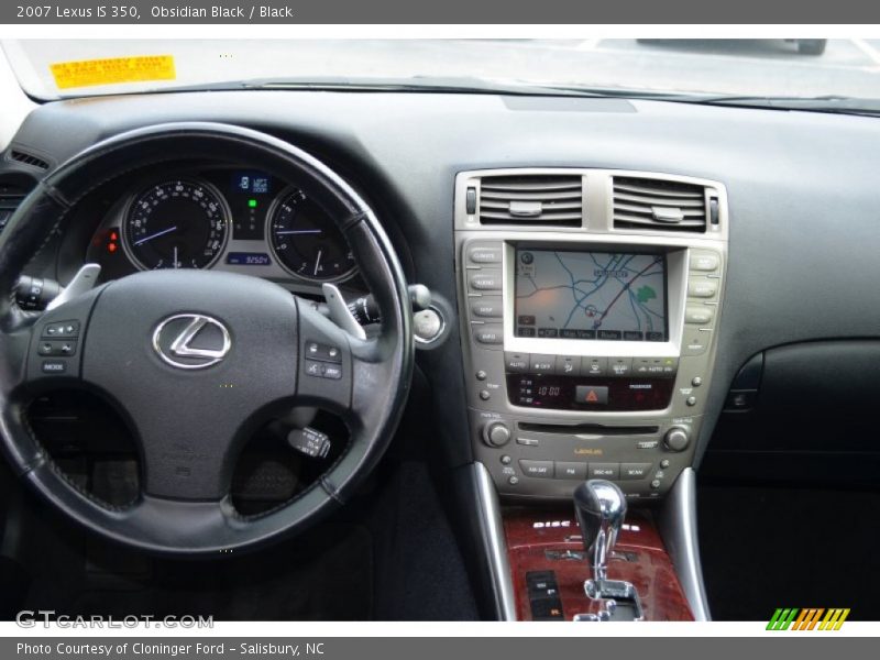 Obsidian Black / Black 2007 Lexus IS 350
