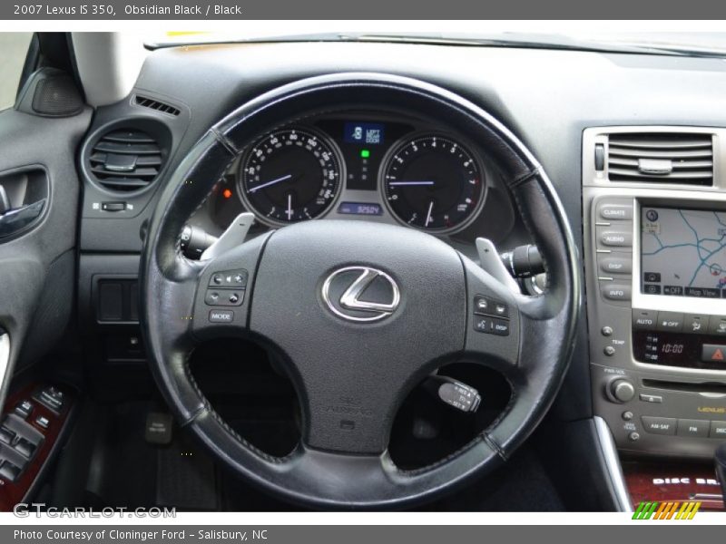 Obsidian Black / Black 2007 Lexus IS 350
