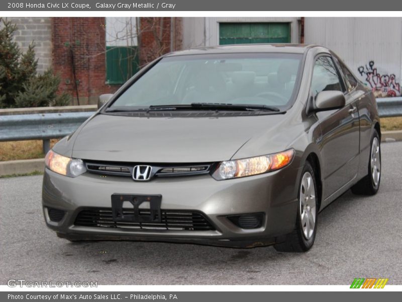 Galaxy Gray Metallic / Gray 2008 Honda Civic LX Coupe