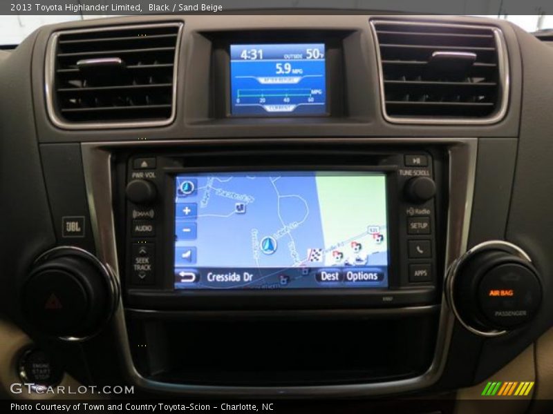 Black / Sand Beige 2013 Toyota Highlander Limited